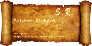 Seidner Richárd névjegykártya