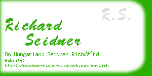 richard seidner business card